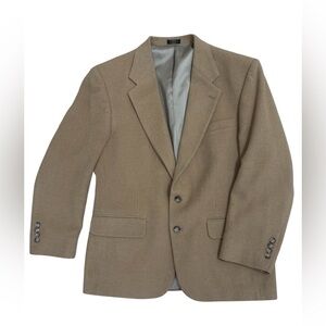Stafford Beige Blazer with Classic Design Size 40S 100% camel hair